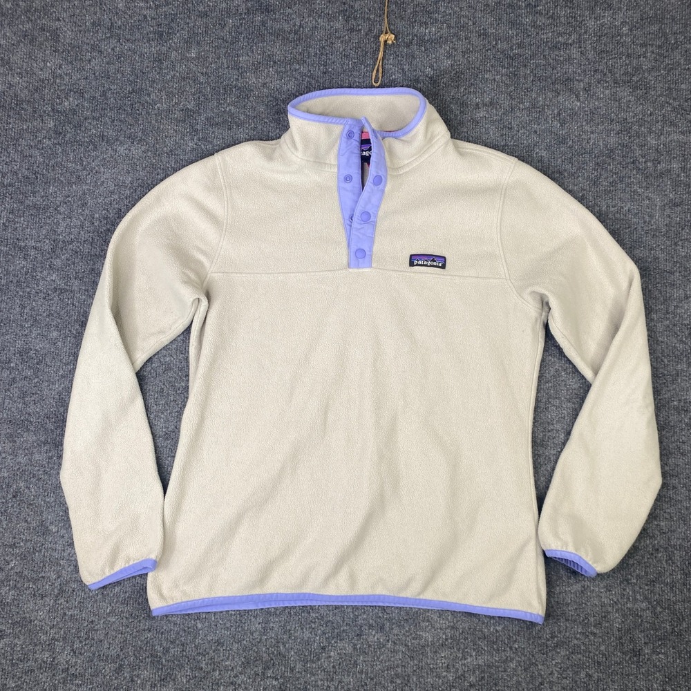 Patagonia Women Micro D Snap-T Fleece Pullover Pelican Purple 26020 SP19 Medium